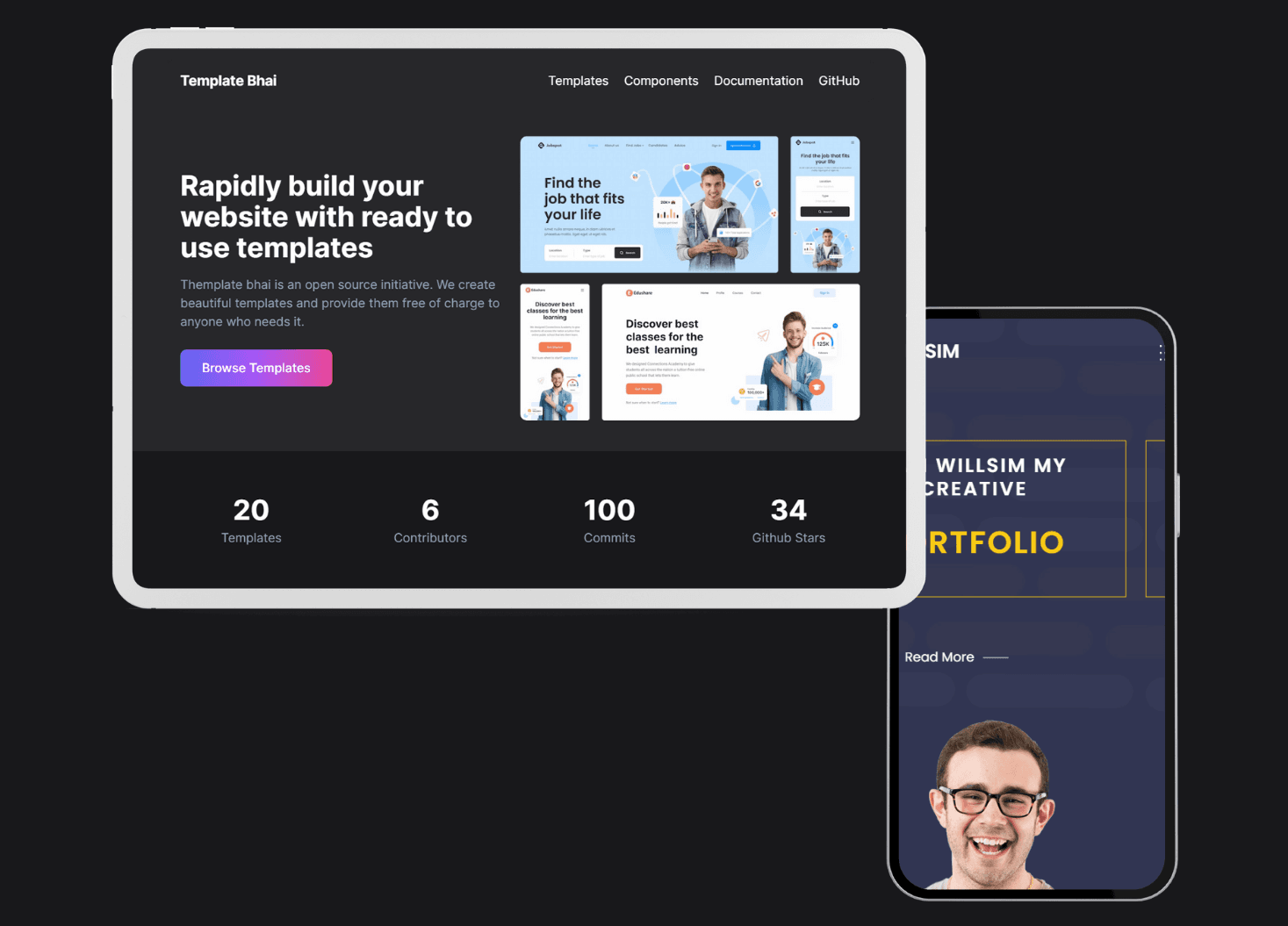 template bhai - an opensource collection of website templates
